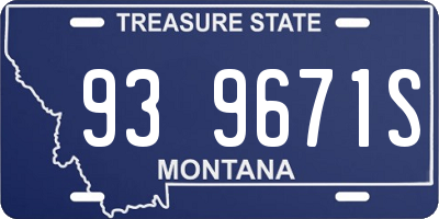MT license plate 939671S