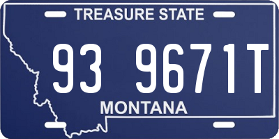MT license plate 939671T