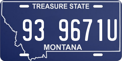 MT license plate 939671U