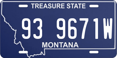MT license plate 939671W