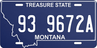 MT license plate 939672A