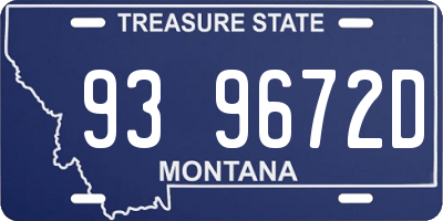 MT license plate 939672D