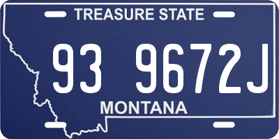 MT license plate 939672J