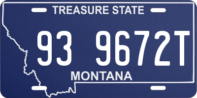 MT license plate 939672T