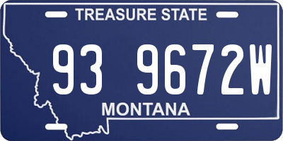MT license plate 939672W