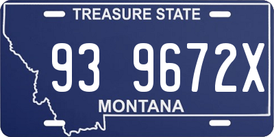 MT license plate 939672X