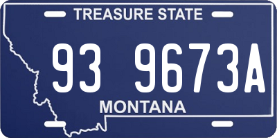 MT license plate 939673A