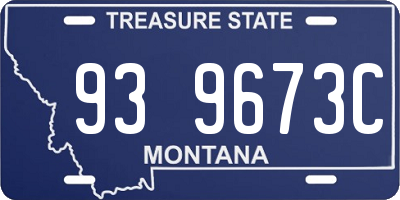 MT license plate 939673C