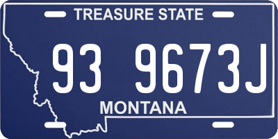 MT license plate 939673J