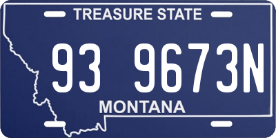 MT license plate 939673N