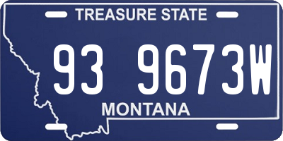 MT license plate 939673W