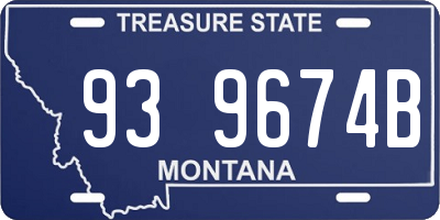 MT license plate 939674B