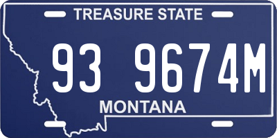 MT license plate 939674M
