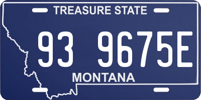MT license plate 939675E