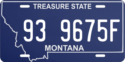 MT license plate 939675F