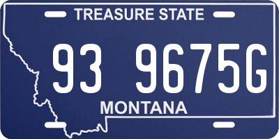 MT license plate 939675G