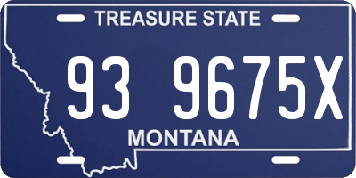 MT license plate 939675X