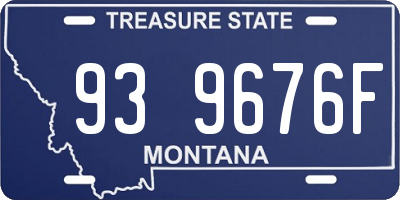 MT license plate 939676F
