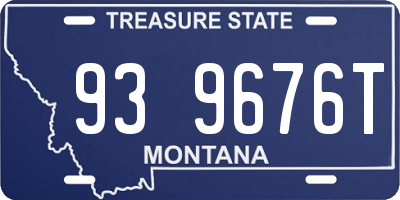 MT license plate 939676T