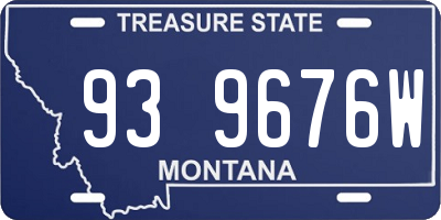 MT license plate 939676W