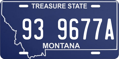 MT license plate 939677A