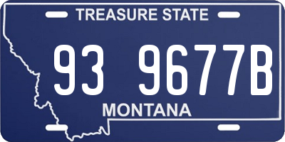 MT license plate 939677B