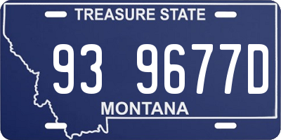 MT license plate 939677D