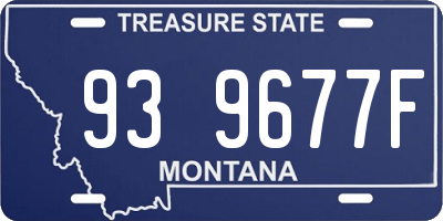 MT license plate 939677F