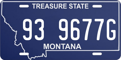 MT license plate 939677G