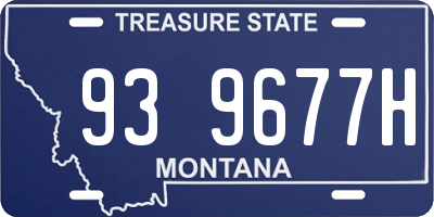 MT license plate 939677H