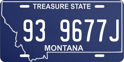 MT license plate 939677J