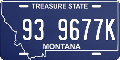 MT license plate 939677K