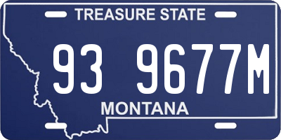 MT license plate 939677M
