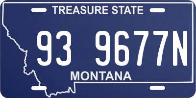 MT license plate 939677N