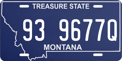 MT license plate 939677Q