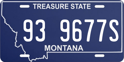 MT license plate 939677S