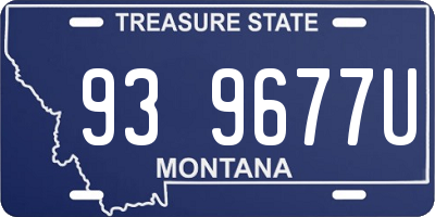 MT license plate 939677U