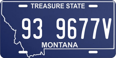 MT license plate 939677V