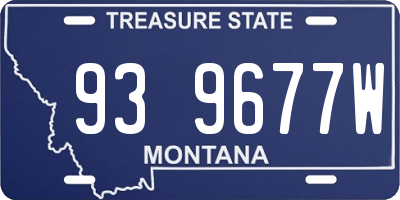 MT license plate 939677W