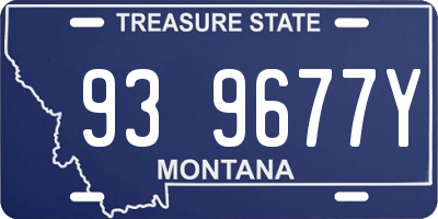 MT license plate 939677Y
