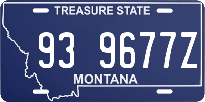 MT license plate 939677Z
