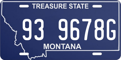 MT license plate 939678G