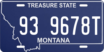 MT license plate 939678T