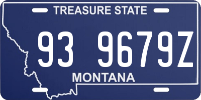MT license plate 939679Z