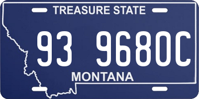 MT license plate 939680C