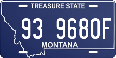 MT license plate 939680F