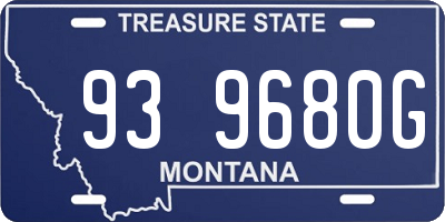 MT license plate 939680G