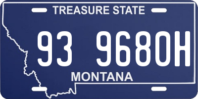 MT license plate 939680H
