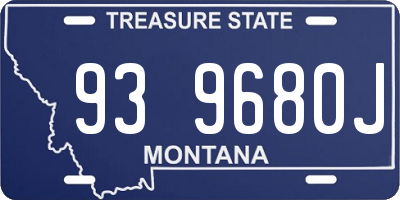 MT license plate 939680J