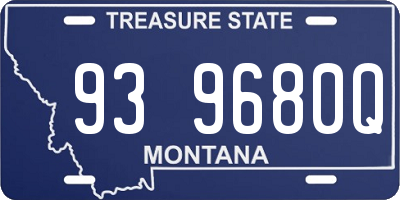 MT license plate 939680Q